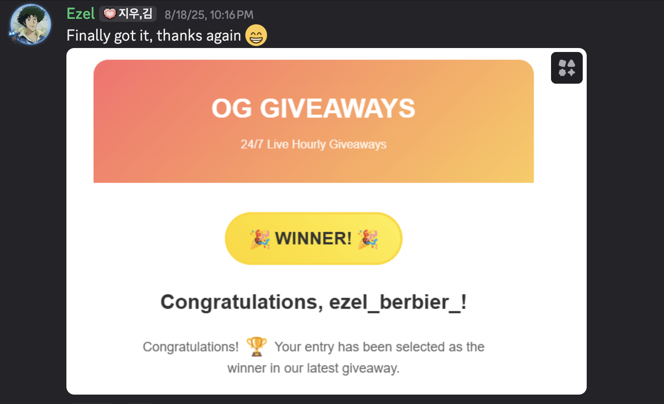 Thank you message from ezel_berbier_